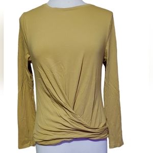 J. Crew Mustard Long Sleeve Blouse